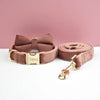 Velvet Collar Free Engrave Dog Collar Leash For Medium Big Pet Necklace Dog Accessories Dog Collars