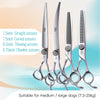 Fenice 6.5/7.0 inch High-end JP440C Alloy Steel Diamond Screw Grooming for Dogs Scissors Shears Kit for Dog Groomers