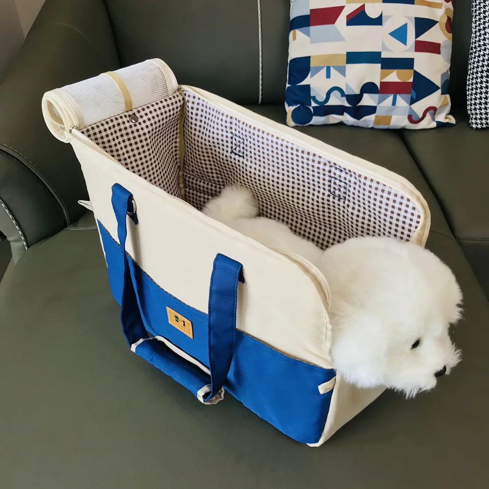 Dog Car Seat Dog Booster Car Seat Cat Carrier Bag Cat Bed for Small Dogs Cats Pet Car Seat with Pad and Straps for Dogs Cats - Play Paws Toys