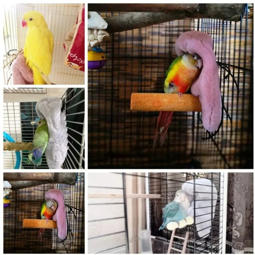 Warm Bird Hammock Shawl Nest Corner Parrot Blanket Windproof Pet Small Animal Hamster Hanging Tent Bird Cages Decoration