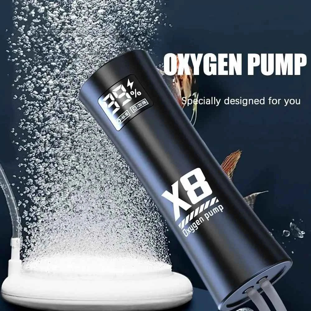 Fishing Oxygen Pump Air Pump USB Rechargeable Air Bubbler Fish Tank Aerator Dual-Purpose Water Pump Oxygenator Fishing Equipment