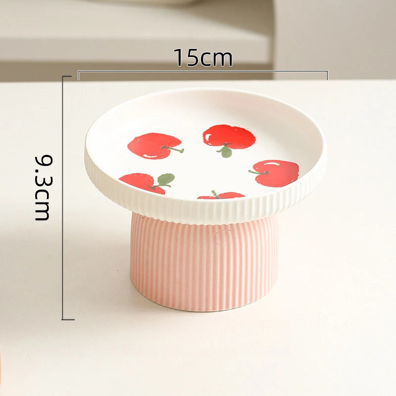 Elevated Ceramic Cat Bowl Non-Slip Pet Food DishHeavy Base for Flat-Face Cats/Dogs, Neck Protection, Anti-Spill, Easy Clean