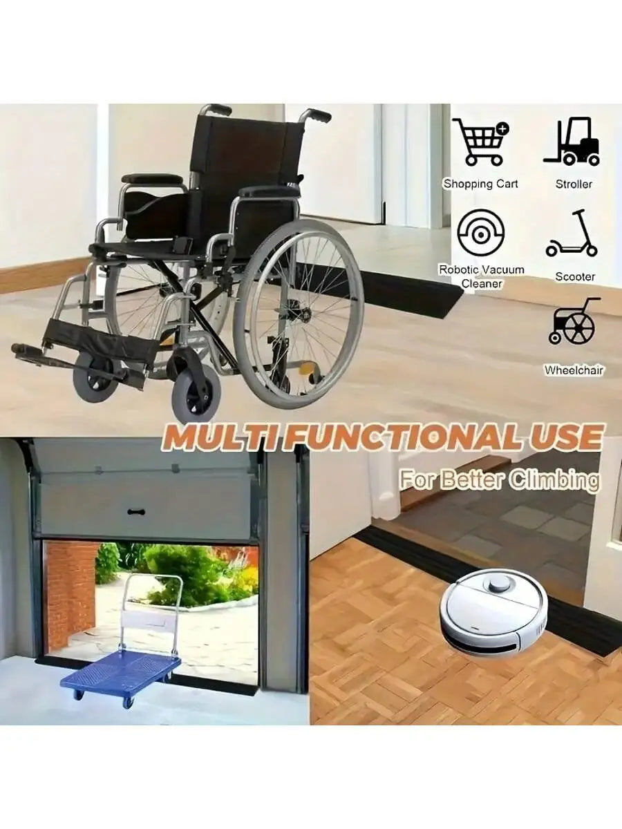 1PC 0.9M Multi Purpose Ramp Mat Door Threshold Ramp Self Adhesive Durable Non Slip Suitable for Robotic Vacuums Home Accessories