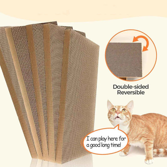 Durable Cardboard Cat Scratching Pad with Cat Bed Combo Non-Shedding All-Season Pet Bed Toy for Cats, Essential Pet Supplies