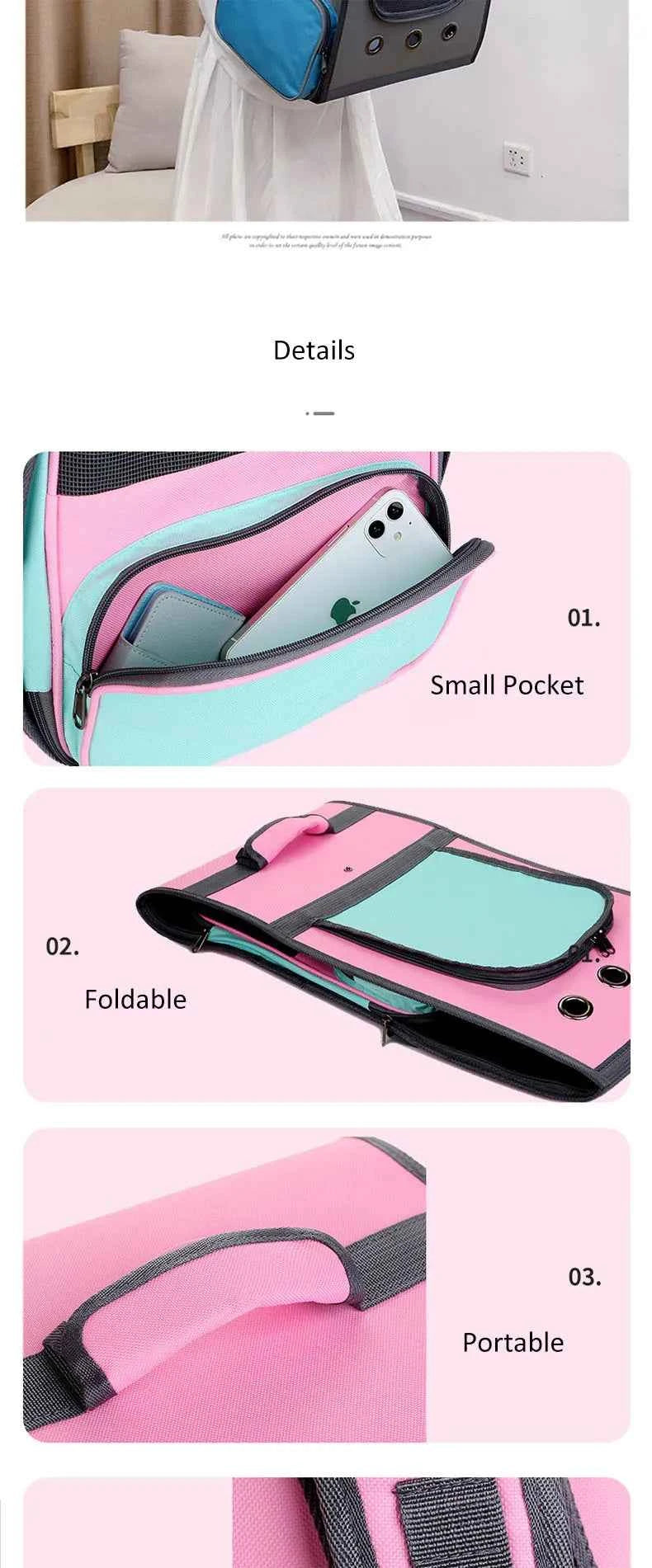 Breathable Pet Carrier Backpack for Cat and Dog, Astronaut Space Capsule, Window Transport Carrying Bag, High Quality