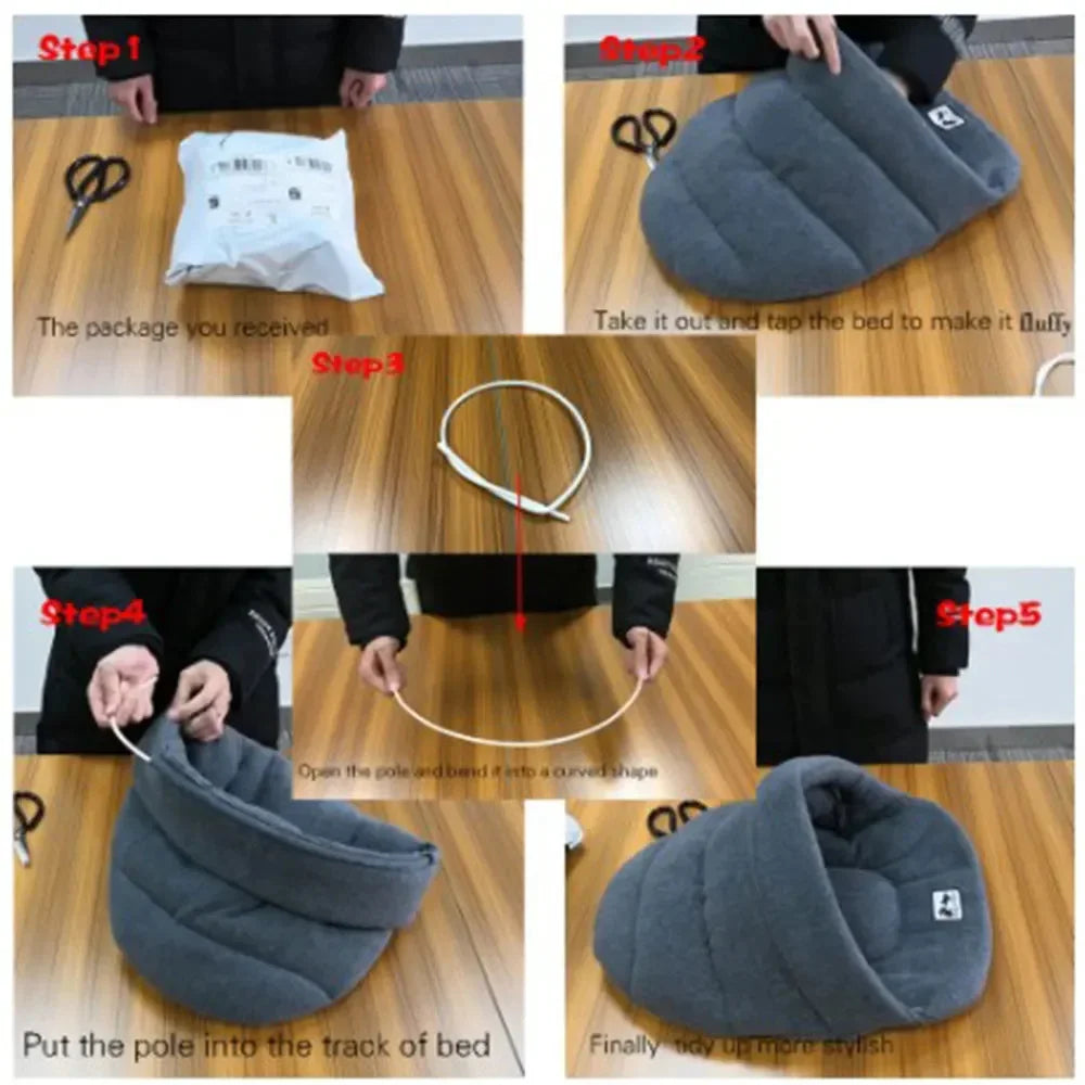 Warm fleece pet sleeping bag pet kennel dog kennel cat kennel rabbit kennel large kennel pet house sleeping mat kennel Pet nest