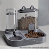 2-in-1 Large Pet Feeder & Water Dispenser, Dry Wet Separation, Durable Plastic, Transparent, No Battery, For Cats Dogs Travel