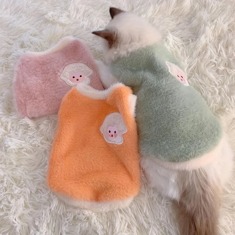 Cats Accessories Pets Warm Kittens Clothes for Winter Kitten Small Kitten Stuff Apparels Cooling Clothing Dog´s Sweater Vests - Play Paws Toys
