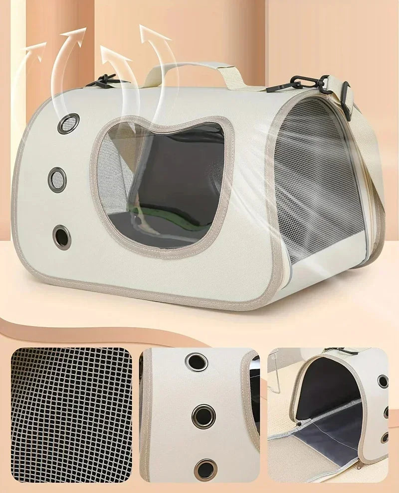 Premium Portable Foldable Breathable Pet Carrier Bag Lightweight for Small Dogs Cats Outdoor Cat Kitten Shoulder Carrying Bag - Play Paws Toys