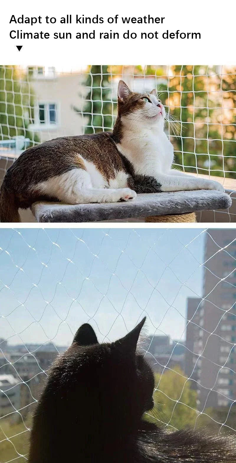 New Pet Protective Cover Cat Dog Net Plastic Nylon Steel Wire Grid Garden Balcony Safety Fall Prevention Netting Pet Products - Play Paws Toys