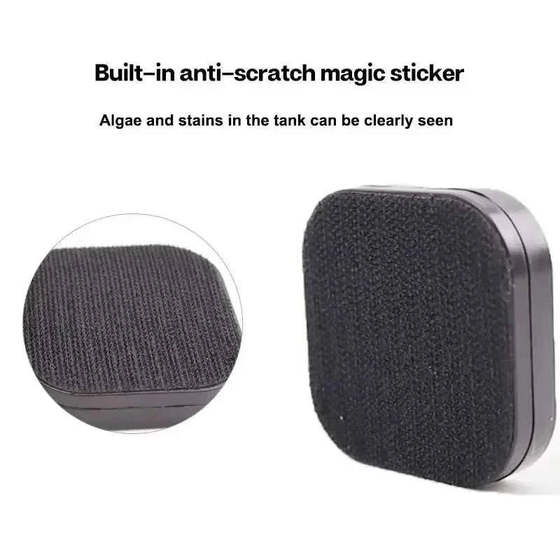 Mini Square Magnetic Brush Aquarium Glass Cleaner Scratch-Resistant Glass Cleaner Magnetic Brush for Small Aquarium Fish Tank