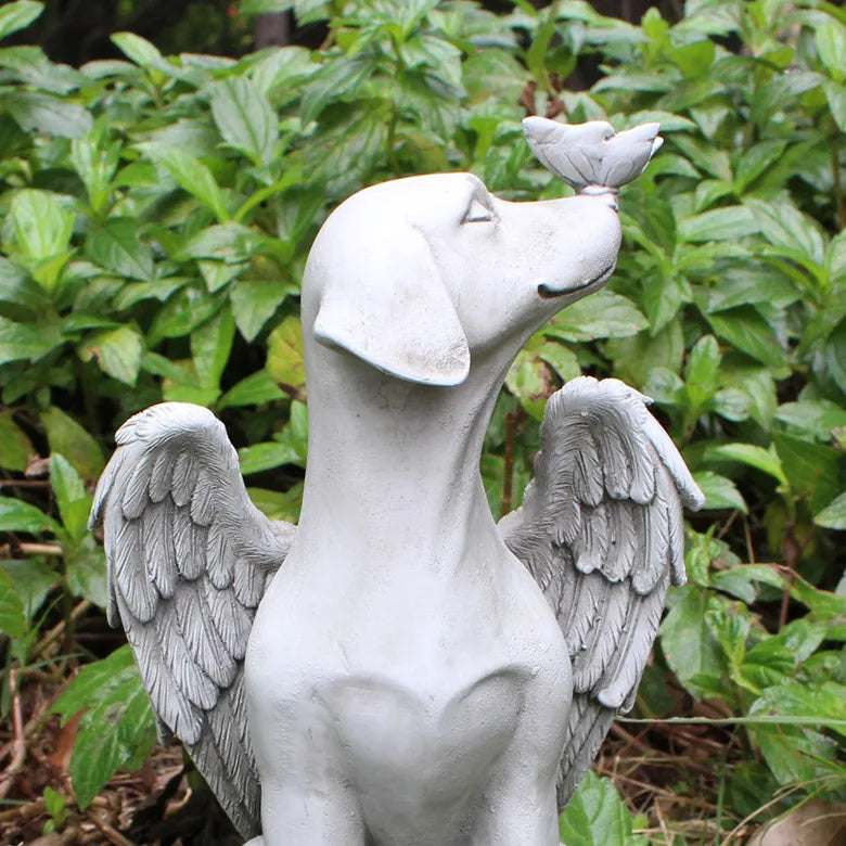 Wholesale Resin Pet Memorial Angel Cat Dog Stone Style Grave Marker Factory Direct