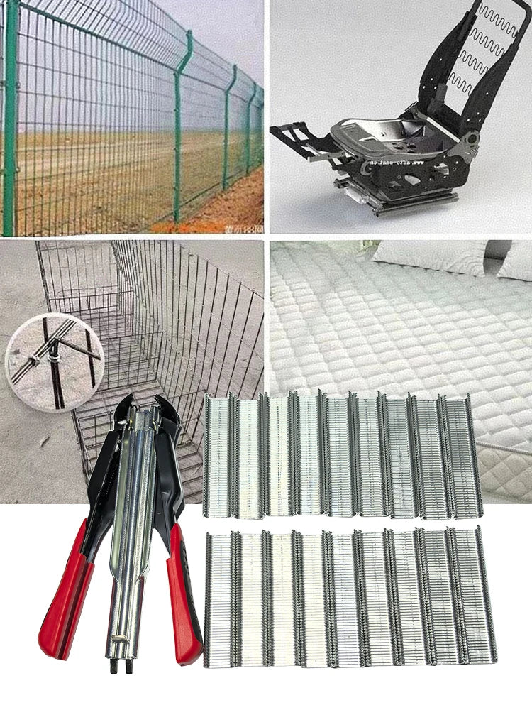C-type Animal Wire Cage Hog Ring Plires Nail Gun Cage Clamp Chicken Bird Pet Cage Installation Tools Fence Buckle Ring Plires