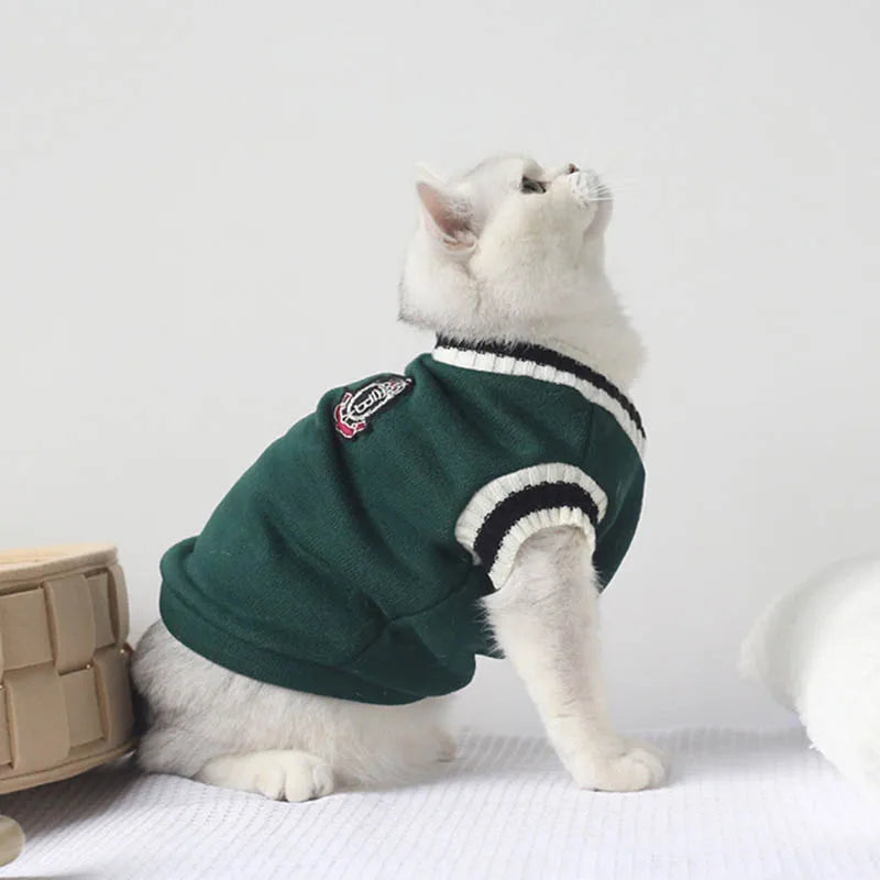 Cat Dog Sweater Pullover Winter Pet Clothes for Small Dogs Cat Vest Puppy Jacket Pet Cat Clothing Kitty Costume Ubranka Dla Psa - Play Paws Toys
