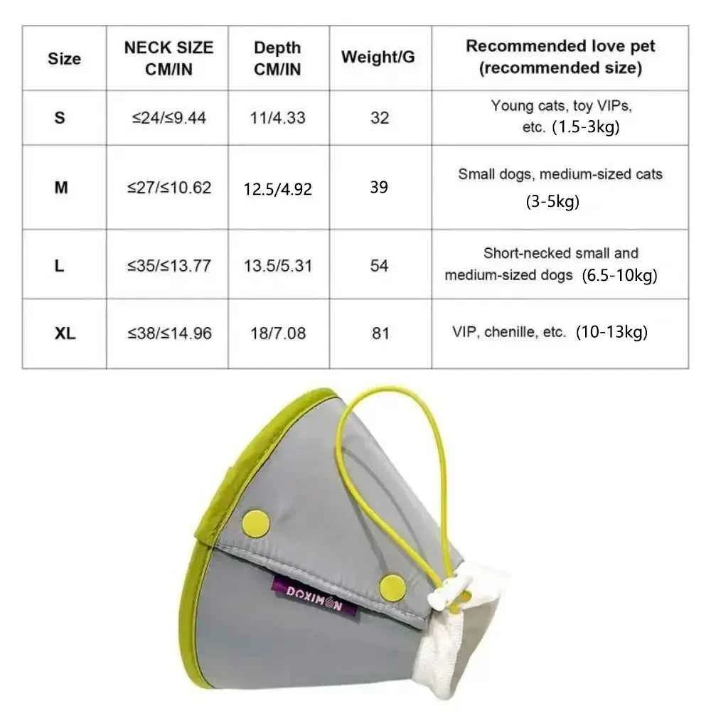 Adjustable Cat Cone Collar Lightweight Anti-bite Elizabethan Collars Breathable Easy To Eat and Drink Pet Protective Cover