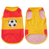 Pet Dog Clothes Football Jersey Dog Shirt Outfit Wear National Flag of Spain France Germany Netherlands Italy Argentina Brazil
