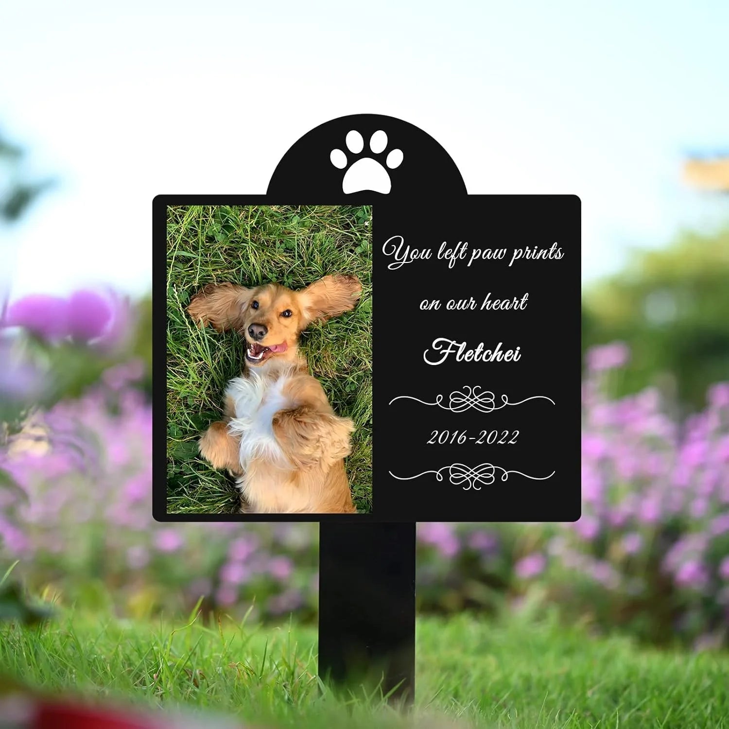 Custom Pet Memorial Garden Stake Acrylic Dog Memorial Sign Cat Garden Sign Pet Grave Markers Personalized Pet Memorial Gift