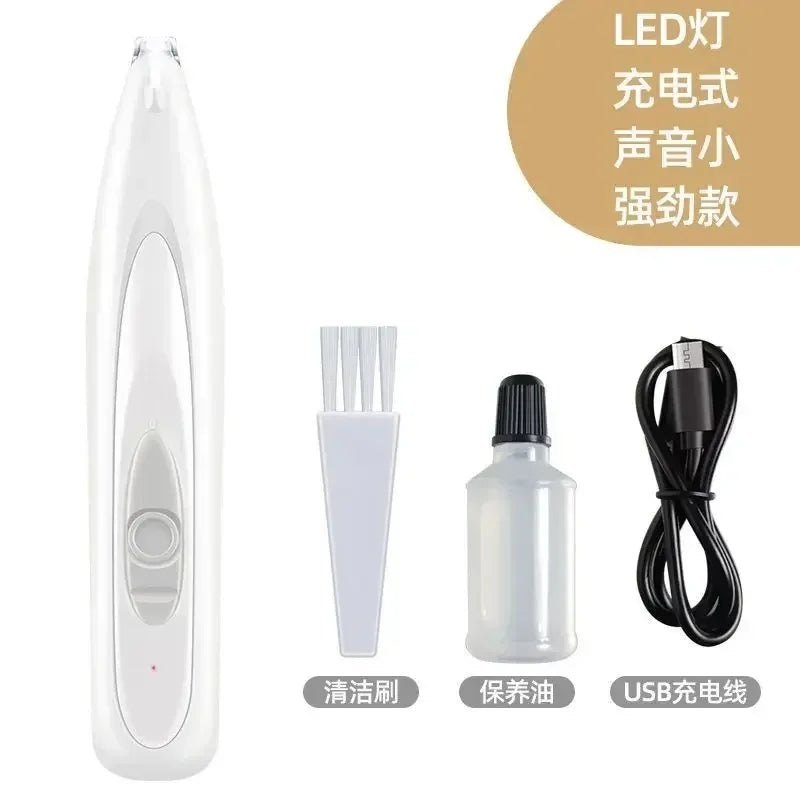 Electric Dog Cutter Pet Foot Hair Trimmer Cat Grooming Hairdresser Scissors Butt Ear Pedicator Mute Cat Claw Pedicure Artifact