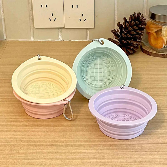 Pet Collapsible Bowl Portable Travel Dog Cat Water Food Bowl Foldable Outdoor Walking Feeding Bowl Lightweight Puppy Kitten
