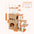 Multi-Level Cat Tree for Indoor Wood Cat Tower with Scratching Posts Spacious Condo Hammock Top Perch Cat Scratcher Cat Toys