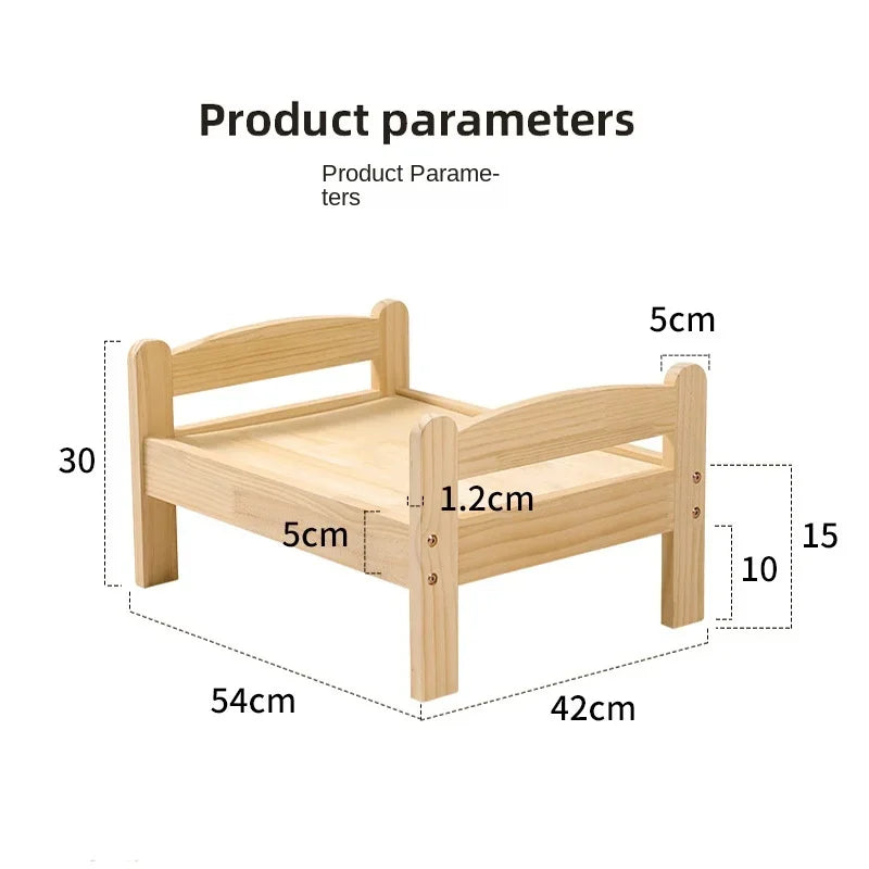 summer and winter four-season universal floor-standing wooden removable and washable princess bed cat bed - Play Paws Toys