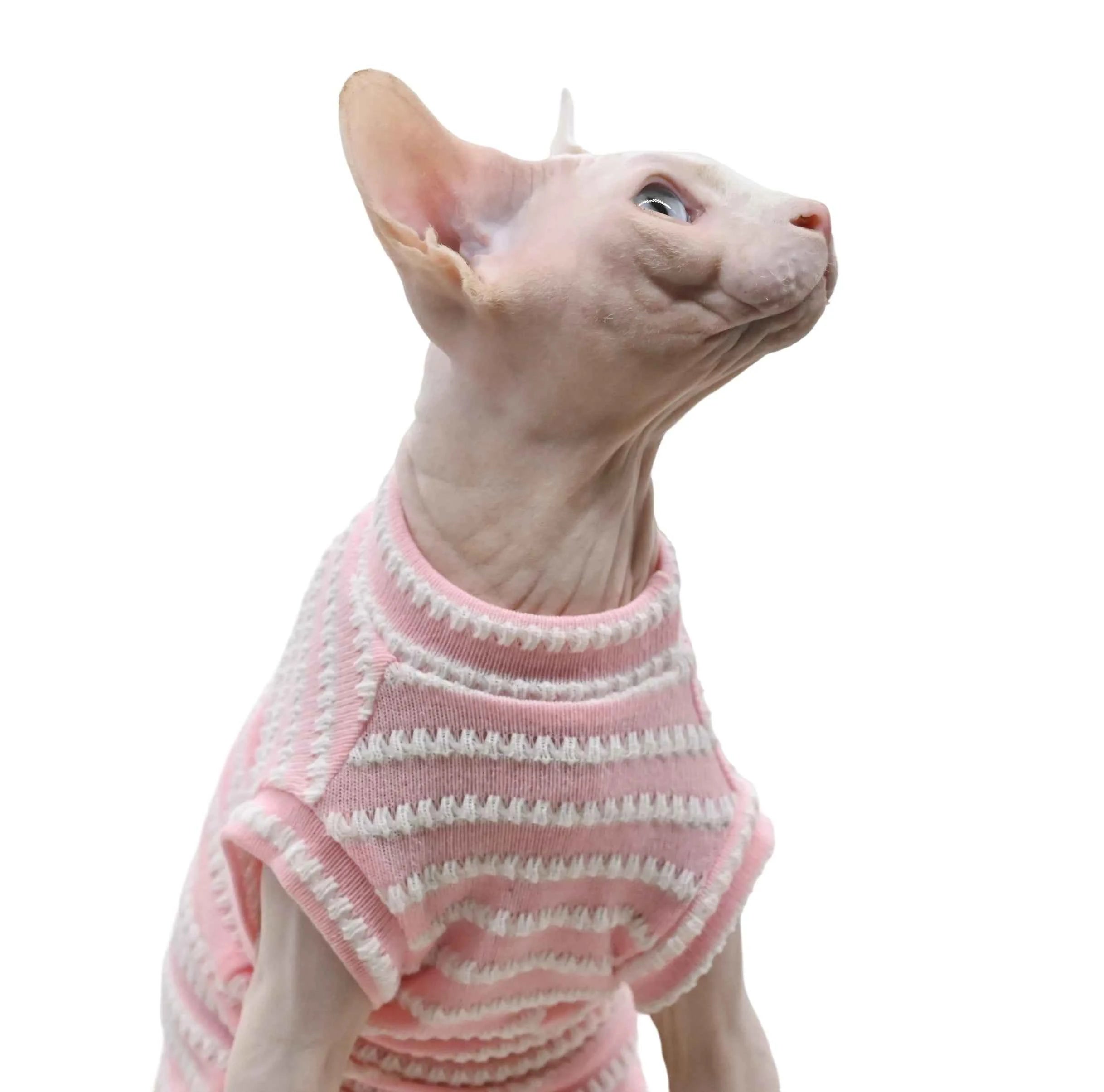 Sphynx Cat Clothes Hairless Cat Clothes Cat Summer Pure Cotton Skin-friendly Close-fitting  Cat Clothing for Small Cats and Dogs