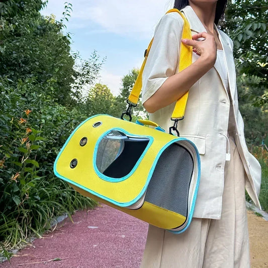 Premium Portable Foldable Breathable Pet Carrier Bag Lightweight for Small Dogs Cats Outdoor Cat Kitten Shoulder Carrying Bag - Play Paws Toys