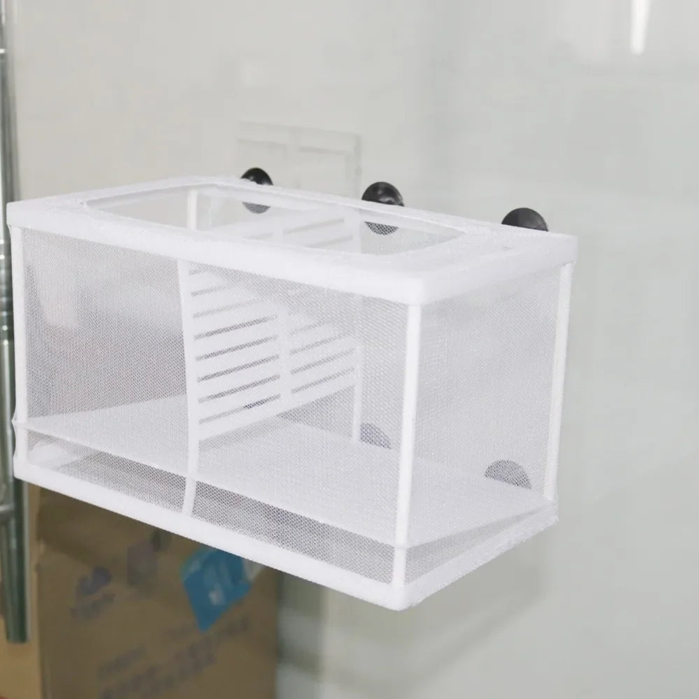 S/L Aquarium Fish Breeding Breeder Box Baby Fish Hatchery Isolation Net Fish Tank Incubator Box Hanging Aquarium אקווריום לדגים