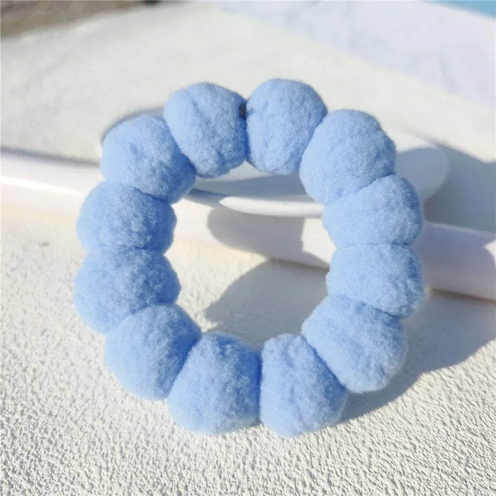 New Soft 3cm Plush Ball Handmade Pet Dog Collar Cartoon Solid Color Cat Necklace Decoration Poodle Samoyed Bichon Accessories
