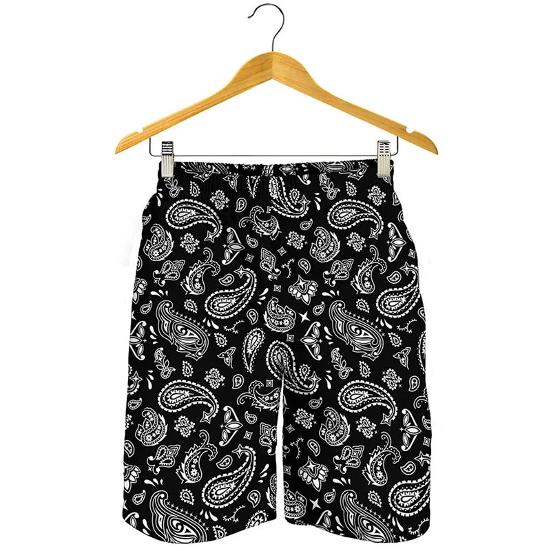 Fashion Paisley  Pattern Beach Short Men Clothing Popular 3D Print Daily Casual Board Shorts Classic Trend Streetwear New Trunks