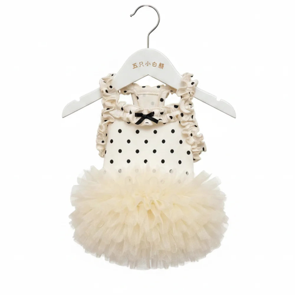 Cute Breathable Puppy Slip Dress Lace Hem Summer Pet Princess Dress Adorable Skin-friendly Dog Puffy Dress for Small Dog Cat