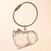 Dog Cat Hair Storage Pendant Keychain Box Couple Car Key Chains Jewelry Souvenir Pet Lover Keepsake Memorial Keychain Gift Decor