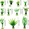 25/26PCS Artificial Aquarium Decor Plants Water Weeds Ornament Aquatic Plant Fish Tank Grass Decoration Accessories