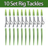 10 Set Carp Fishing Rig Tackle Set Anti Tangle Sleeve Quick Change Clips For Carp Coarse Hair Rig Making Accessories Tackle