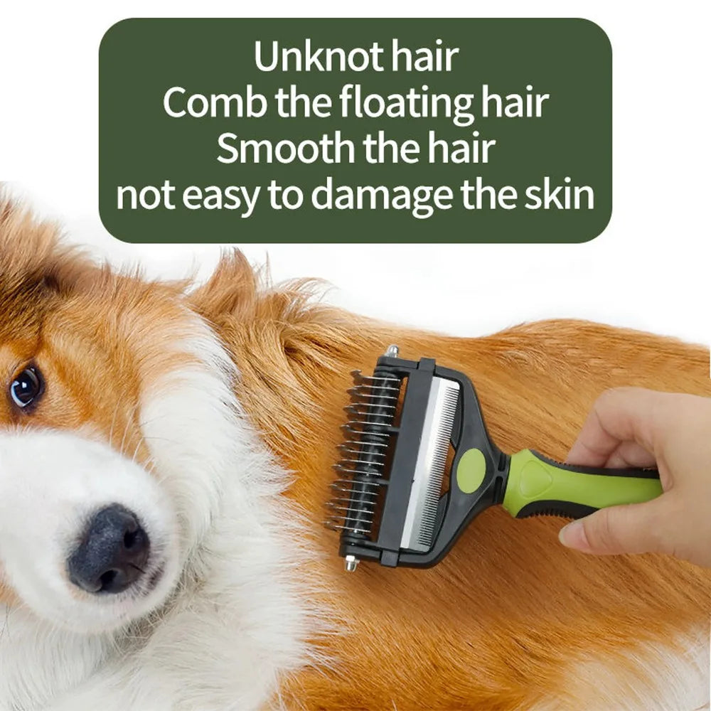 3 in 1 Cat Comb Brushes Dogs Grooming Shedding Supplies Dog Hair Remover Pet Deshedding Brush Pet Fur Knot Cutter Puppy