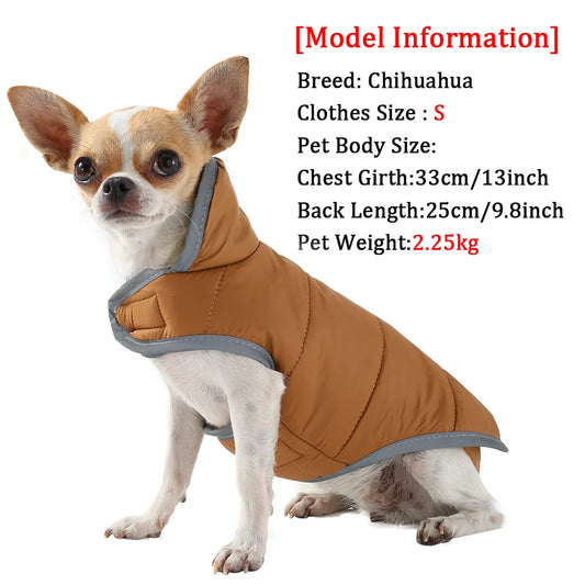 Fleece Warm Pet Clothes For Winter Reversible Cat Jacket With Leash Hole Reflective Waterproof Pets Coat For Puppy Cats Sphynx - Play Paws Toys