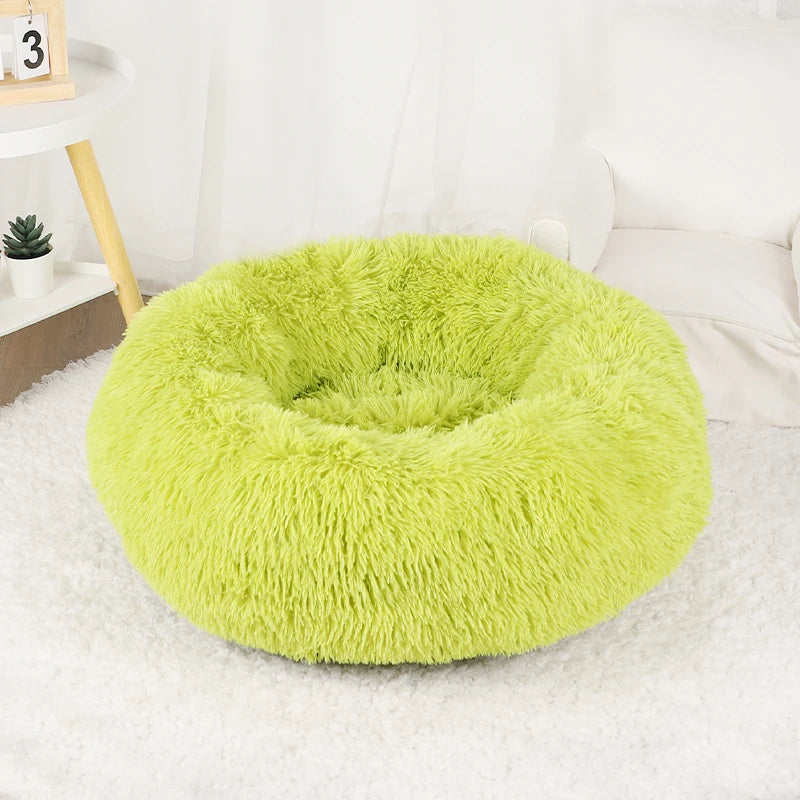 Dog Bed Donut Big Large Round Basket Winter Plush Beds for Dogs Medium Accessories Fluffy Kennel Small Puppy Pets Cat Products