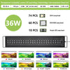 75-90CM Fish Tank Full Spectrum With Remote Control LED Light Aquarium DIY Weather Mode Plant Grow Light IP68 110V-240V
