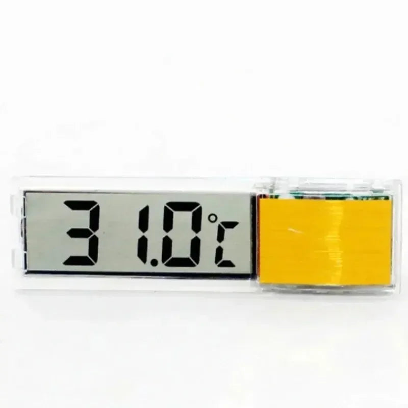 Aquarium Digital Wireless Thermometer Transparent LCD Display Temperature Gauge External Stick-on Electronic Water Thermometer