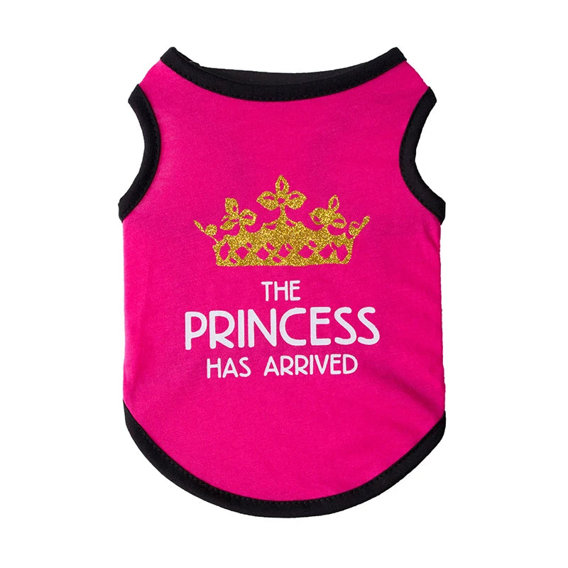 Summer Cotton Sphynx Cat T Shirt Vest for Small Cats Gotas Princess Print Pet Dog Clothes Garfield Kedi Shirts Mascotas Clothing