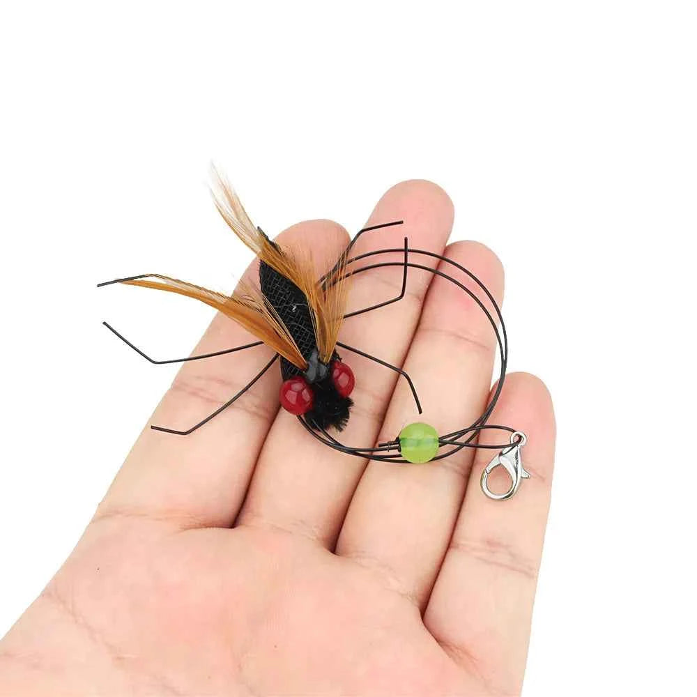 5pcs Simulation Small Flying Insects Replacement Accessories for Cat Teasers Toys Kitten Feather Toys Pet Supplies