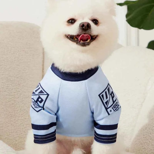 1pc Pet Dog Cat Blue #32 LA Number & Letter Print Jersey, Fashionable Casual Breathable & Soft Dog Shirt