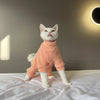 Fleece Coat for Sphynx Cat Warm Sweatshirt 4-legged Jumpsuit for Kittens Dogs soft Loungewear for Male Cat Devon Rex Sweater - Play Paws Toys