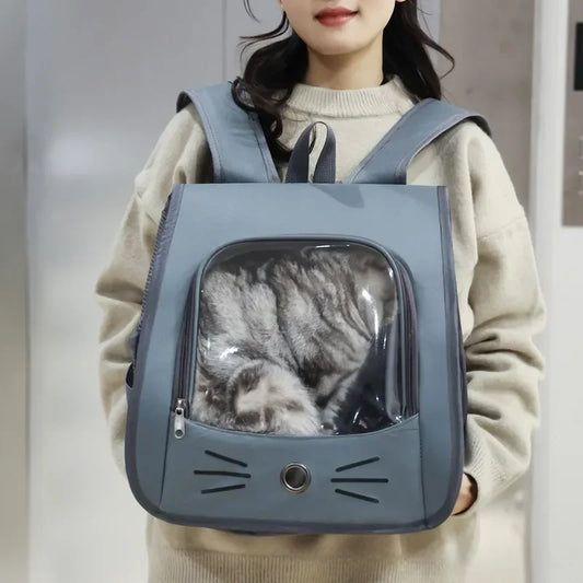 Pet Cat Carrier Bag Cat Backpack Outdoor Breathable Portable Shoulders Bag for Cats Small Dogs Transport Carrier - Play Paws Toys
