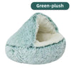 Autumn and Winter soft plush pet bed and pet bed Winter warm and cold plush comforter nest Shell cat nest semi-enclosed cat nest - Play Paws Toys