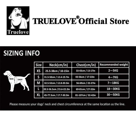Truelove Pet Harness Small Medium Large Split Dog Fashion Outdoor Dropshipping