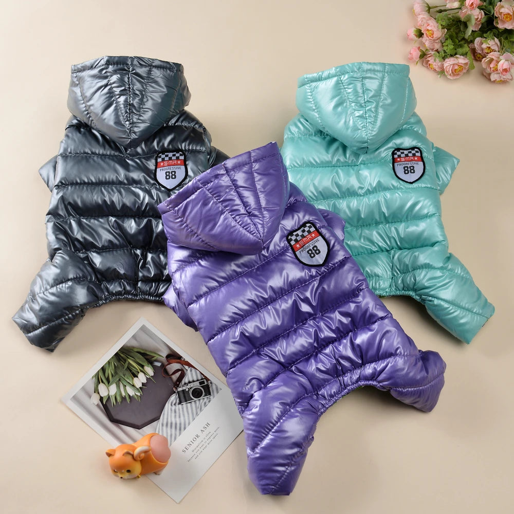 Waterproof Dog Jumpsuit For Small Medium Dogs Winter Warm Pet Jacket Windproof Puppy Hooded Coat Chihuahua Bulldog Pug Outfits