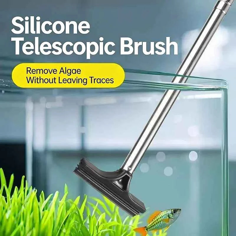 Telescopic Glass Cleaning Tool Anti Fog Water Scraper for Car Rear View Mirror Aquarium Fish Tank Algae Removal Cleaning Tool
