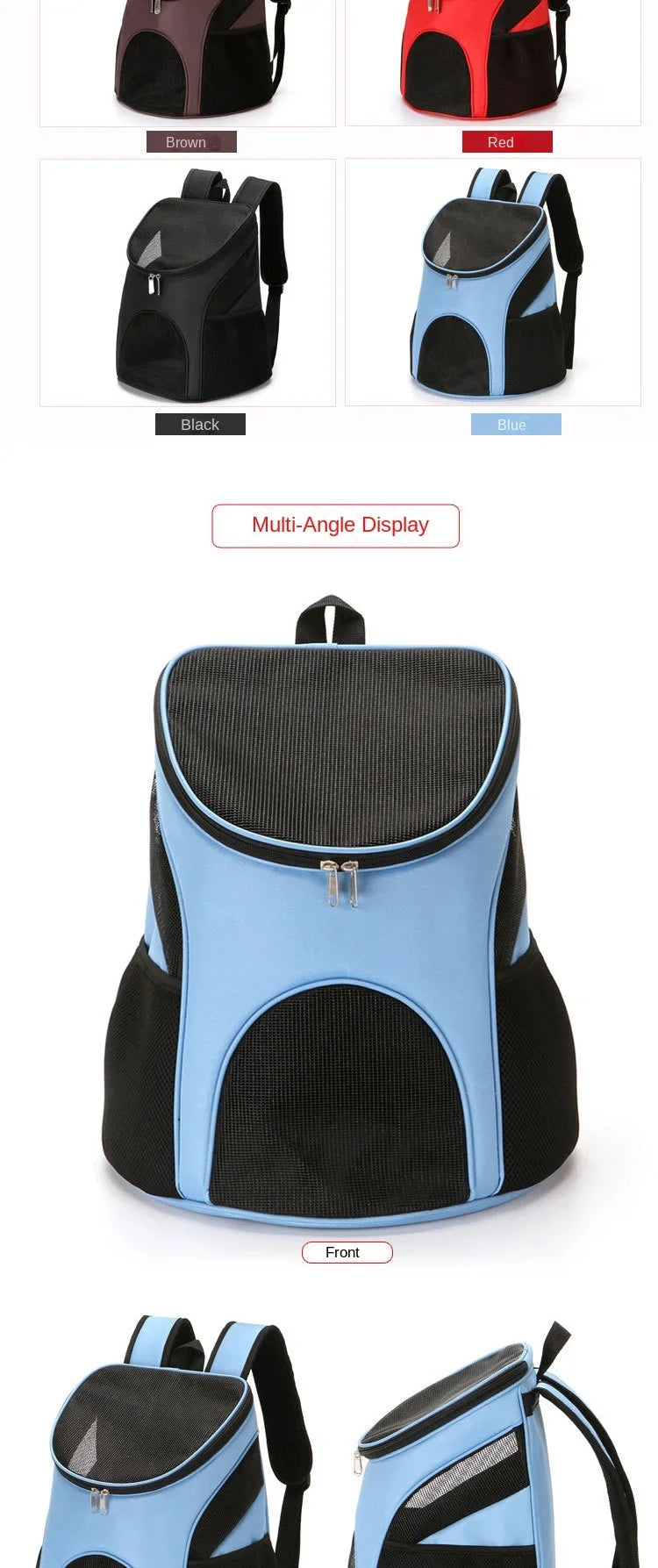 Cat Carrying Bag Foldable Double Shoulder Portable Pet Products Travel Outdoor Breathable Backpack Factory Direct Selling - Play Paws Toys