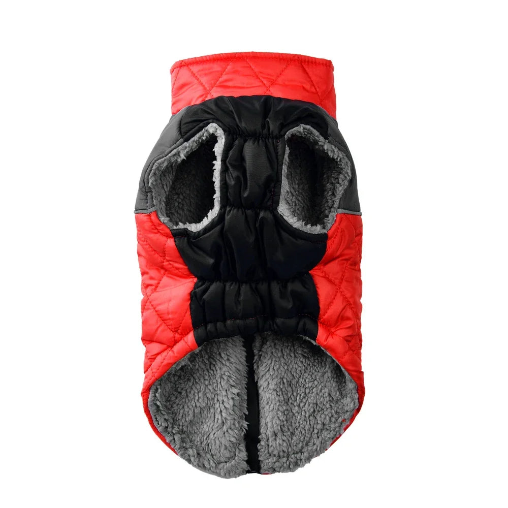 Fleece Warm Dog Clothes For Small Medium Dogs Cats Winter Elasticity Windproof With D-ring Puppy Jacket Chihuahua Pet Costume
